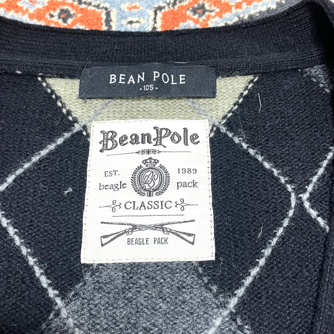 빈폴 그레이 아가일 울 니트 조끼 남성105 상품이미지5