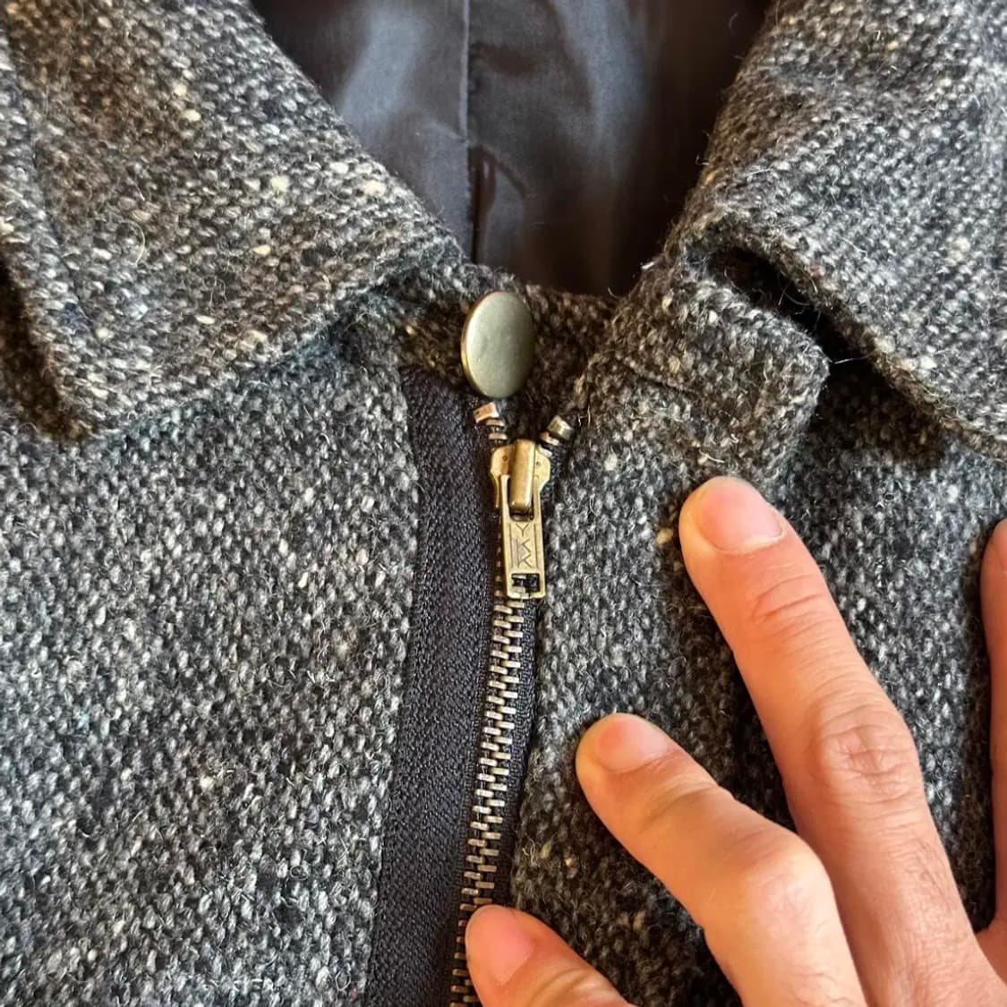 Poker face tweed wool bomber jacket 상품이미지6