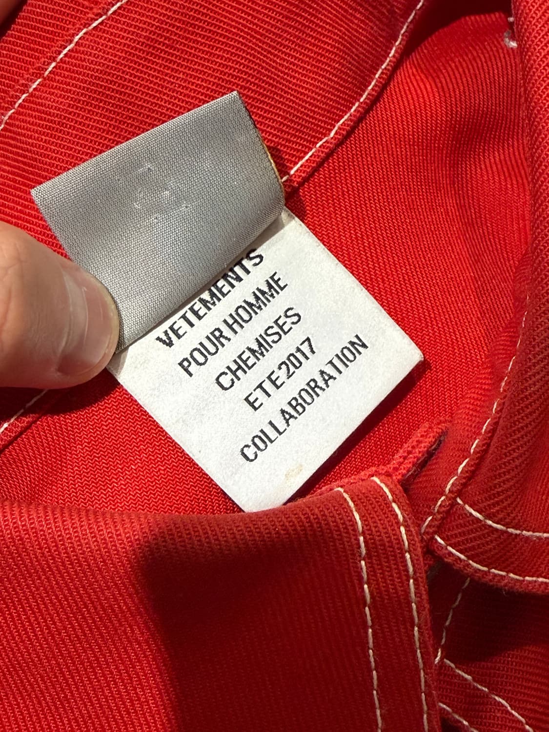 [S] 베트멍 X 칼하트 17SS 워크셔츠 자켓 레드 상품이미지6