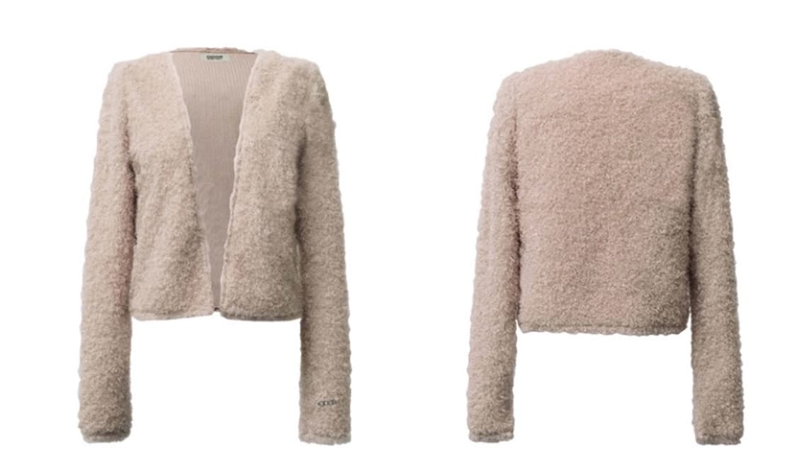 오도어 부클 가디건 베이지 상품이미지1