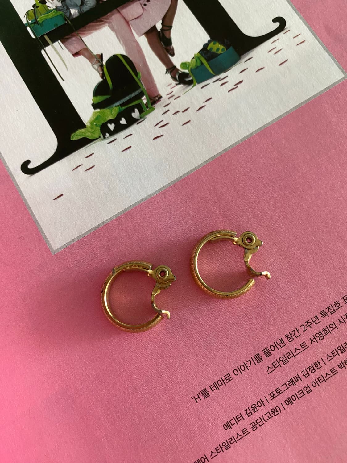 Monet 골드 무광 빈티지 귀걸이 귀찌 상품이미지7