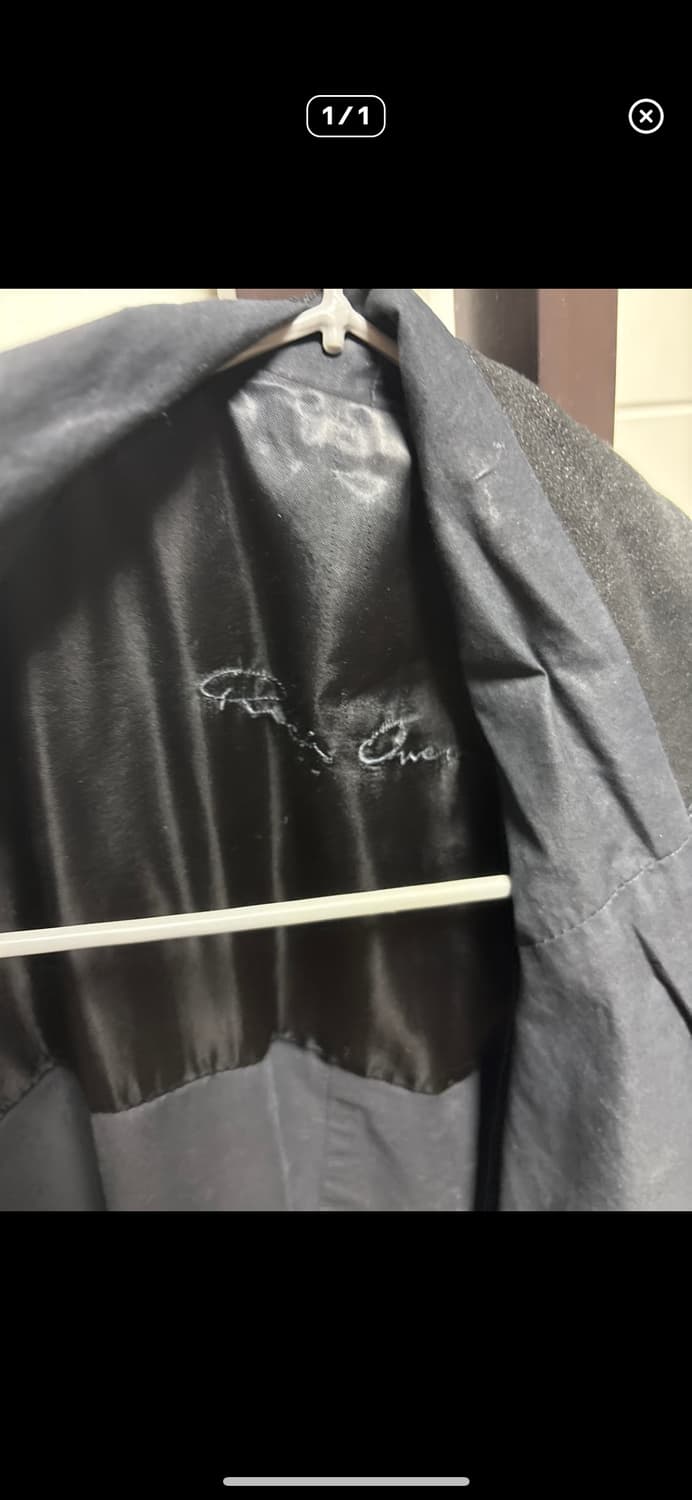 릭오웬스 하이넥레더코트 40 상품이미지2