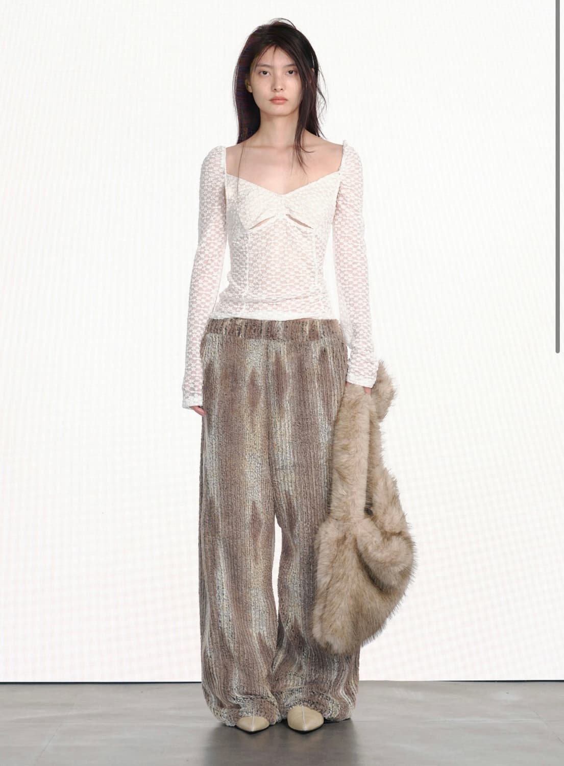 울 와이드 밴딩 팬츠 상품이미지1