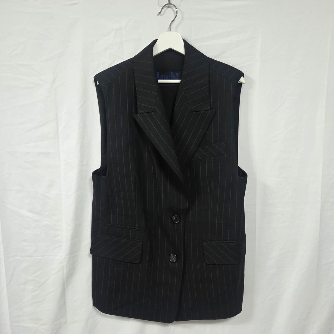 럭키슈에뜨 스트라이프 조끼 베스트 자켓 상품이미지1