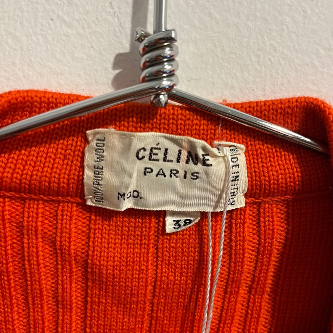 80’s 셀린느 퓨어 울 금장 가디건 상품이미지5