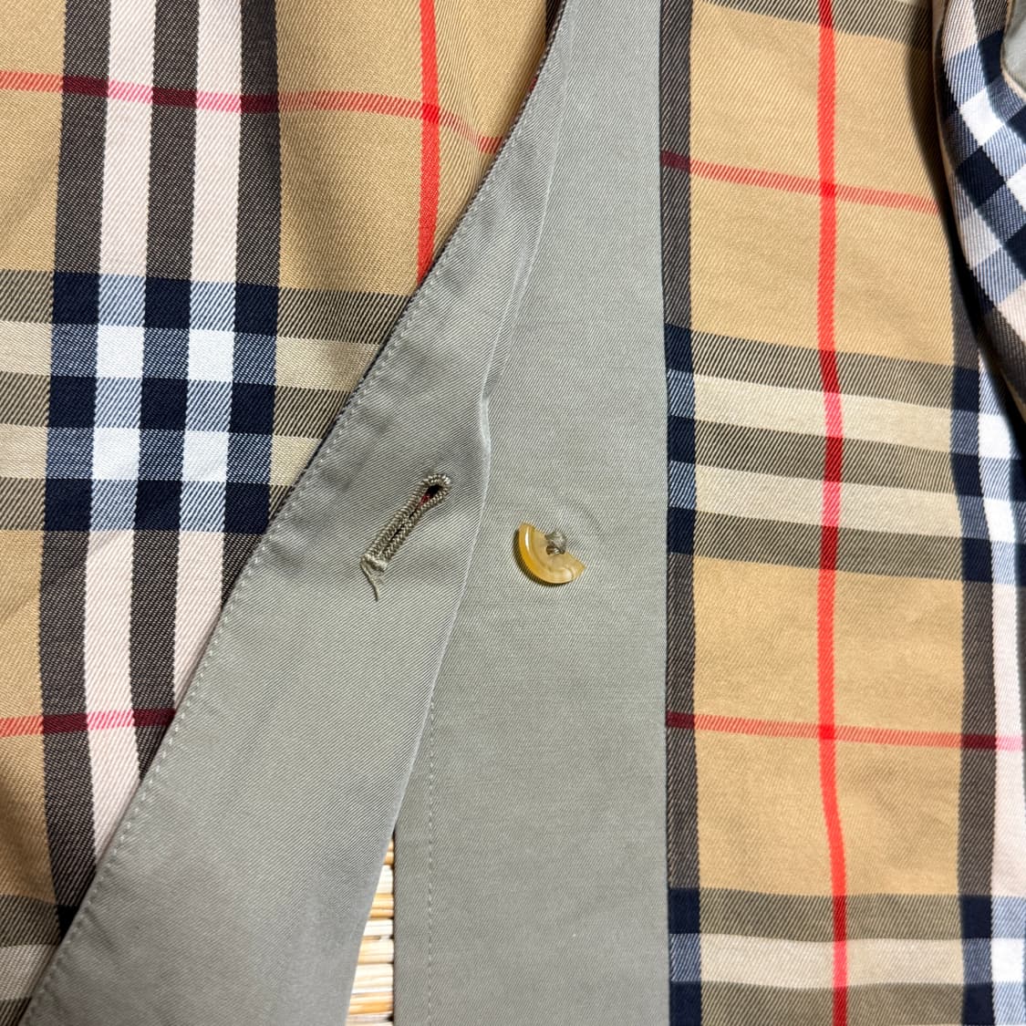 90년도 버버리 노바체크 싱글 카 코트 상품이미지5