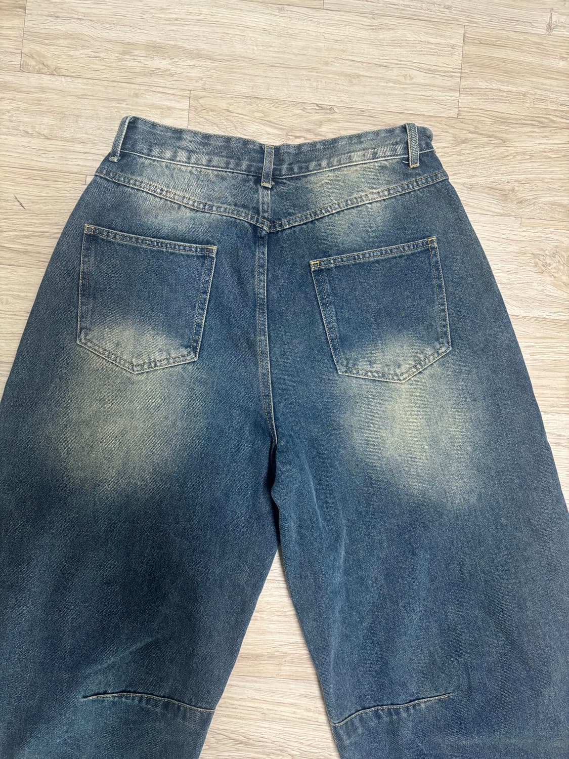 중청 워싱 커브드 팬츠 상품이미지2