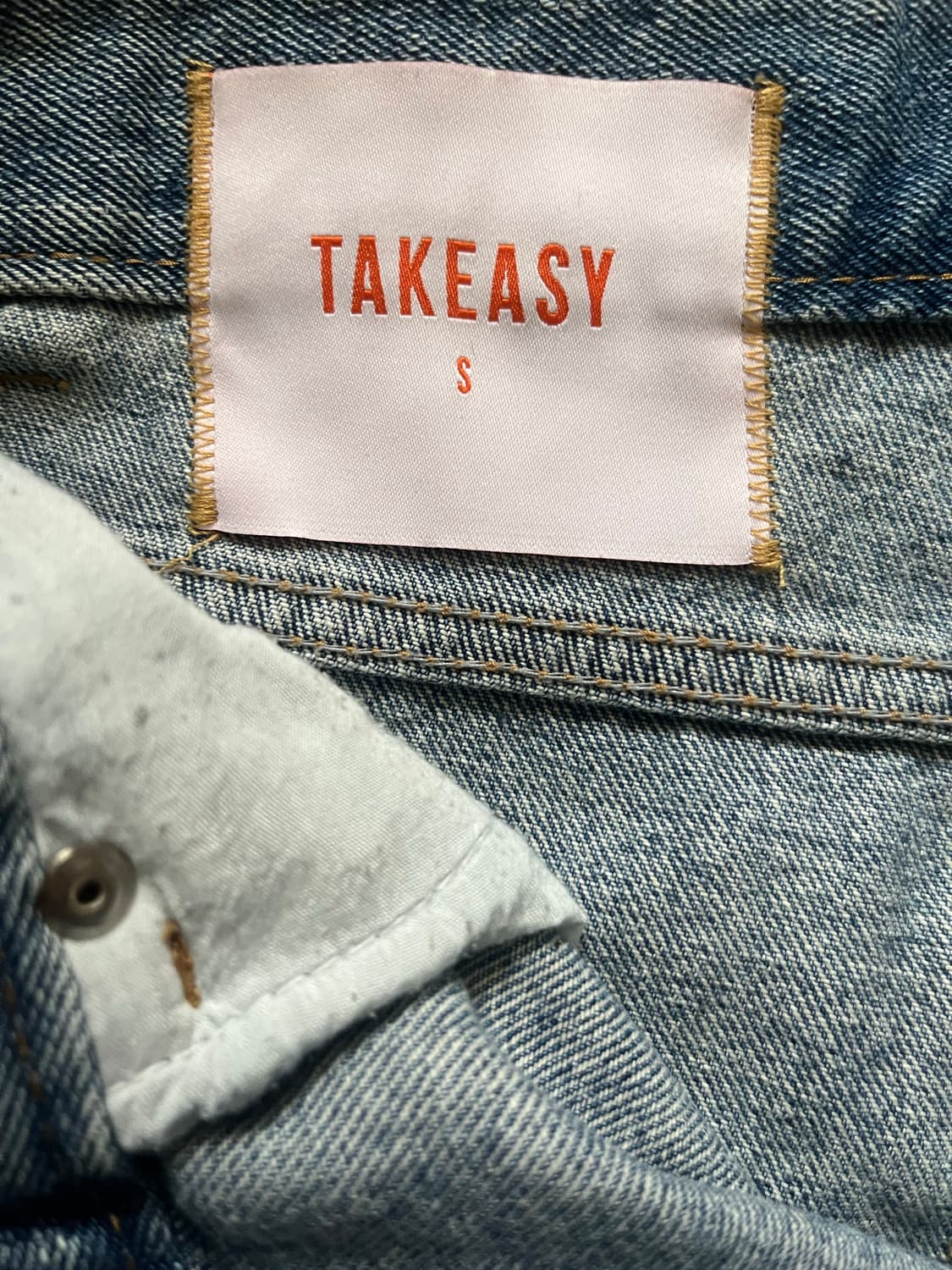 테이크이지 워시드 데님 8부 팬츠 상품이미지4