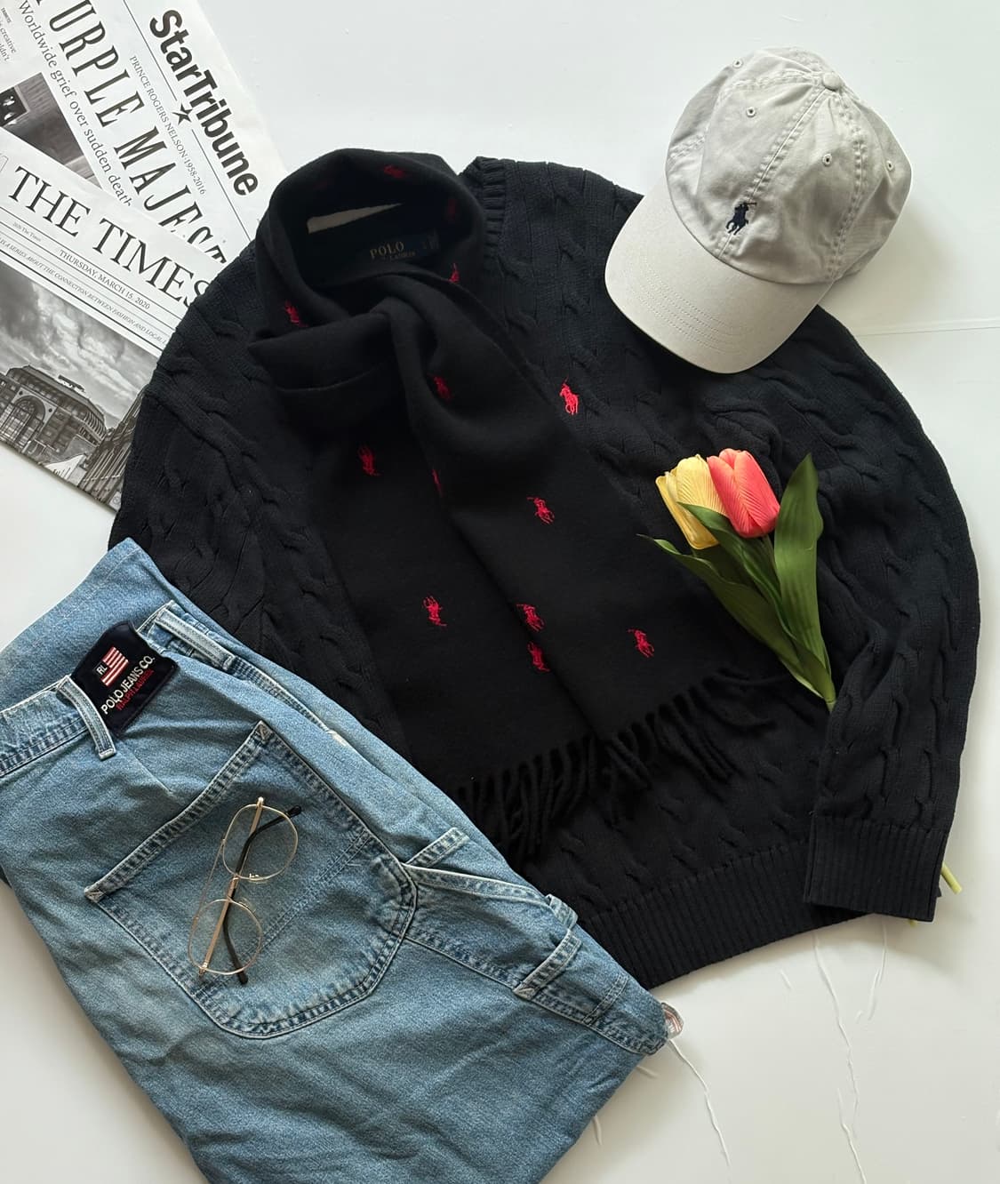 Polo 폴로랄프로렌 램스울 포니 목도리 상품이미지1