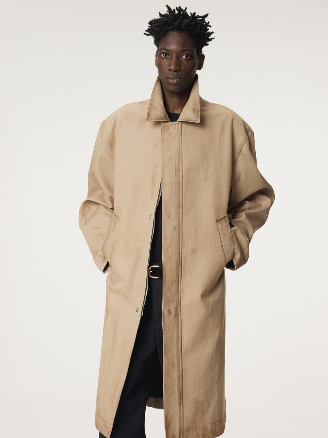 렉토 25FW 빈티지 이펙트 코튼 코트 데저트 상품이미지5