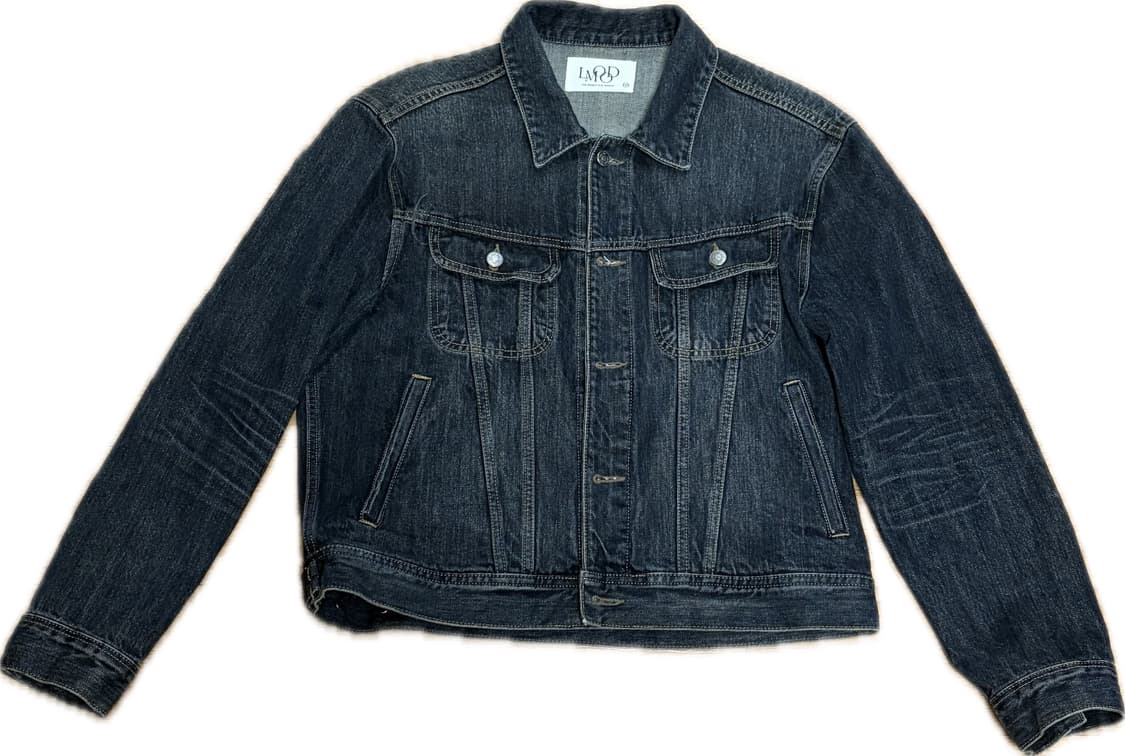 엘무드 버번 데님 트러커 자켓 블루블랙 상품이미지1