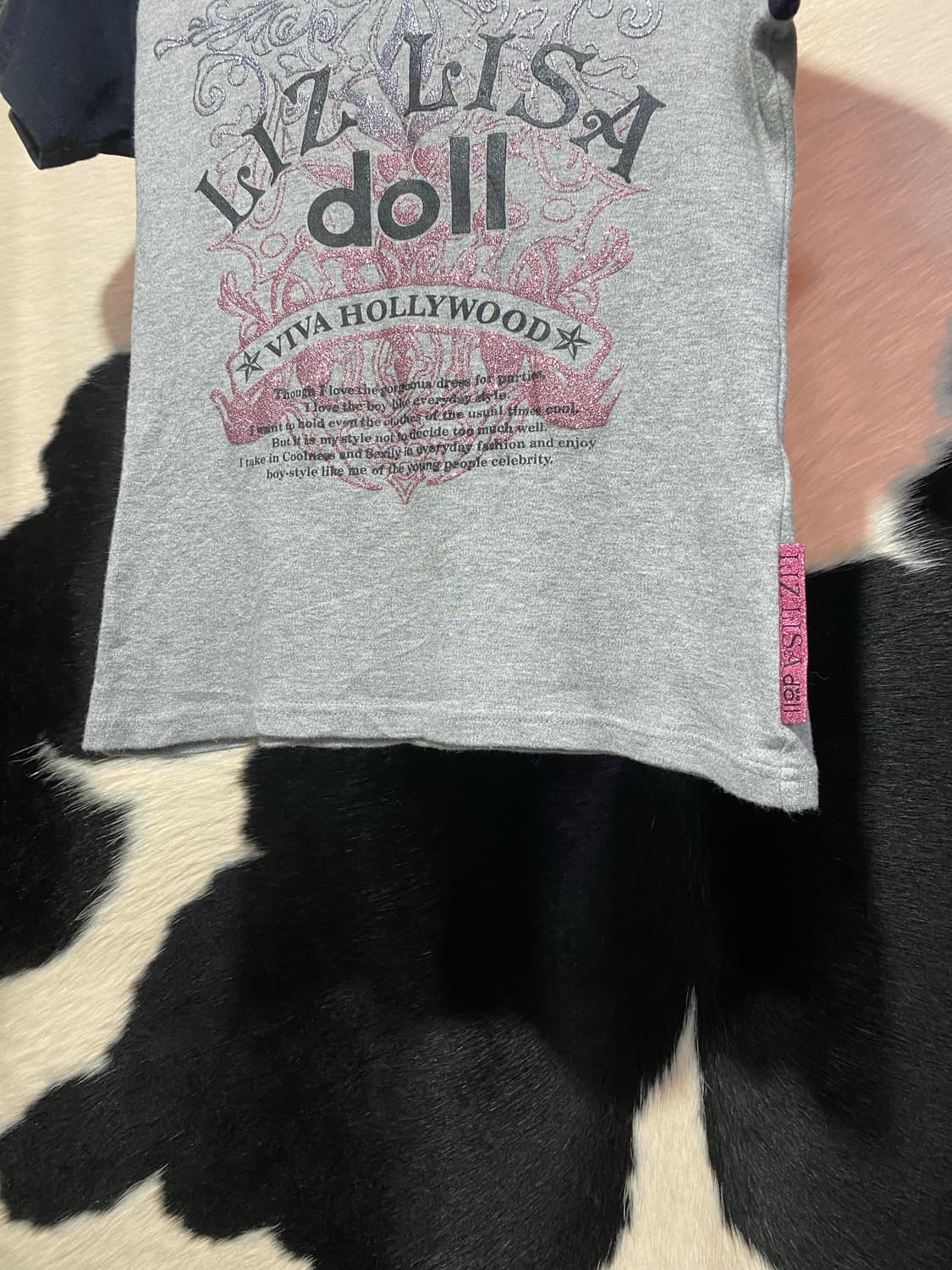 Liz Lisa doll 글리터 프린팅 레글런 반팔 티셔츠 상품이미지5