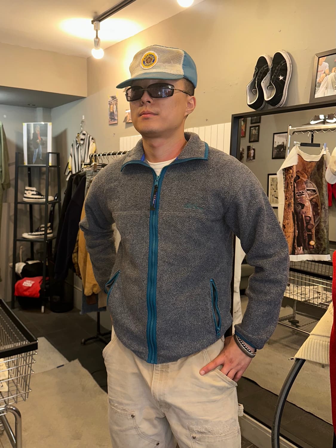 90’s LL Bean line detail grey Fleecewear 상품이미지1