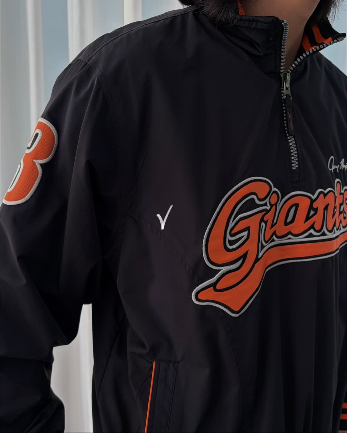 [XL]롯데 자이언츠 춘추용 베이스볼 하프집업 바람막이 자켓 상품이미지9