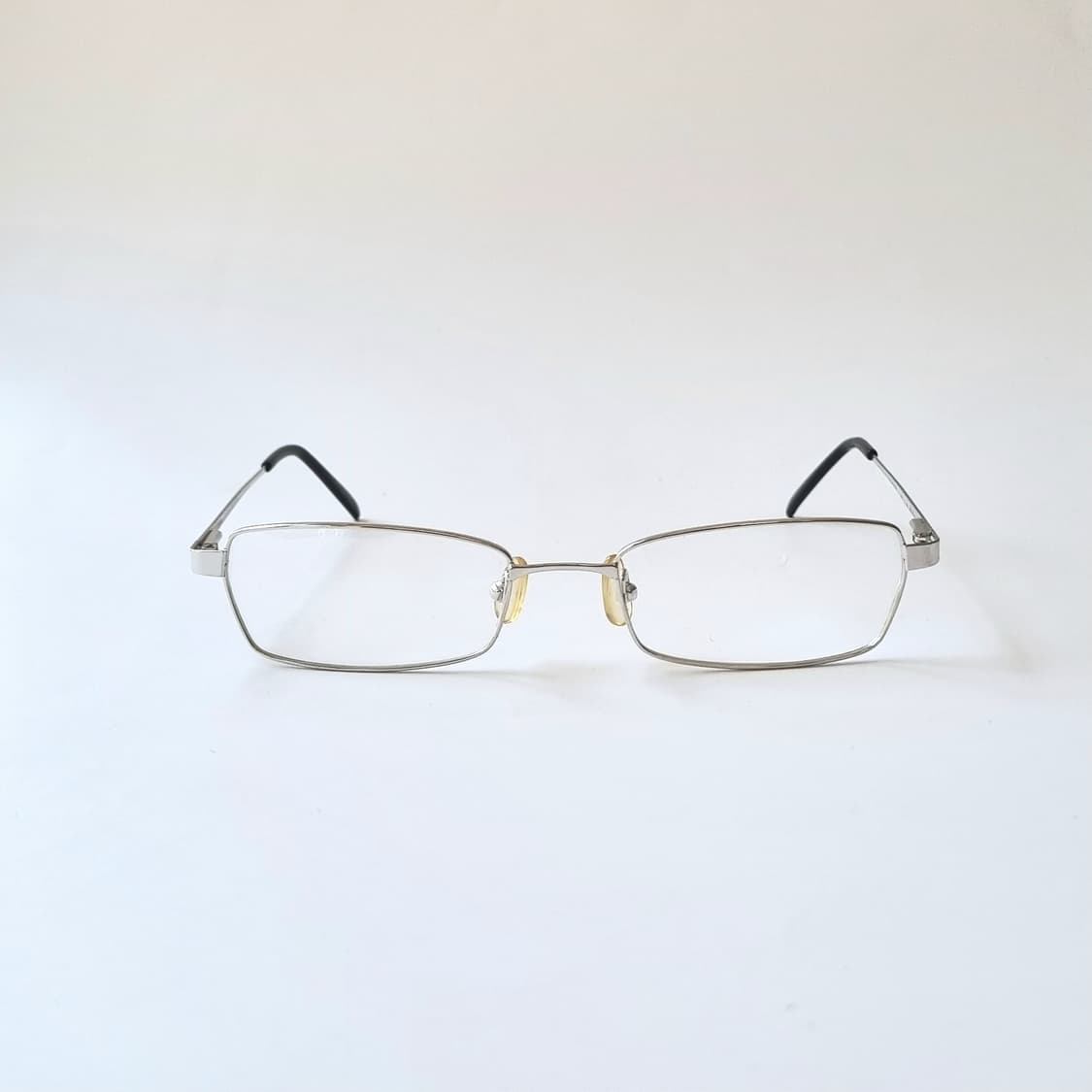 데드스탁 Y2K 오피스 사이렌 무드 실버 스퀘어 안경테 1721 상품이미지1