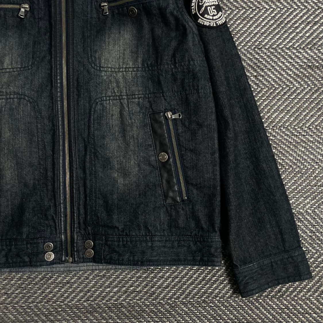 00s 후부 올드스쿨 디테일 후드 데님 자켓 y 2920 상품이미지3