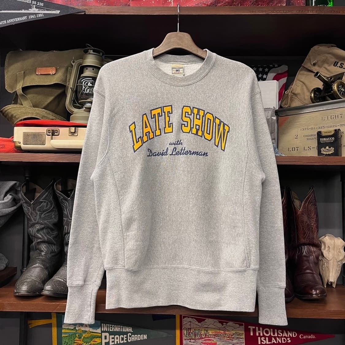 90s LEE 크로스 그레인 프린팅 리버스위브 스웻 맨투맨 N464 상품이미지1