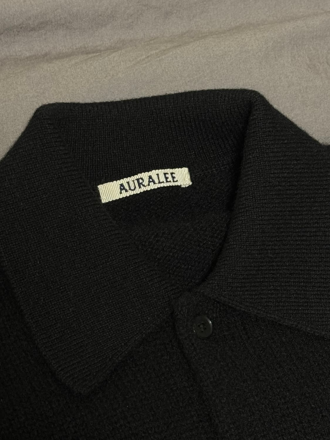 [5] 오라리 셰틀랜드 울 캐시미어 니트 가디건 블랙 상품이미지5