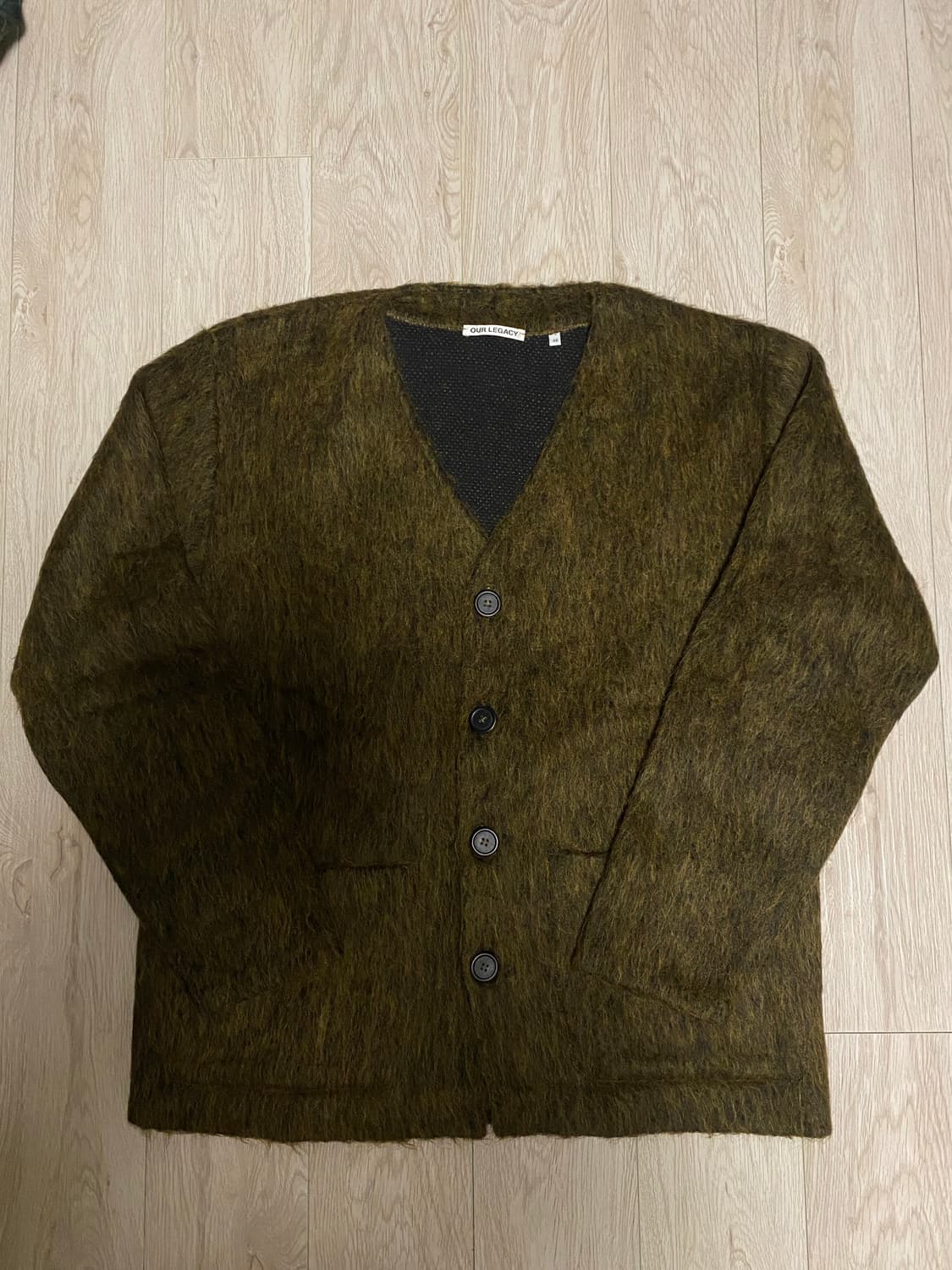 아워레가시 모헤어 가디건 올리브 상품이미지1