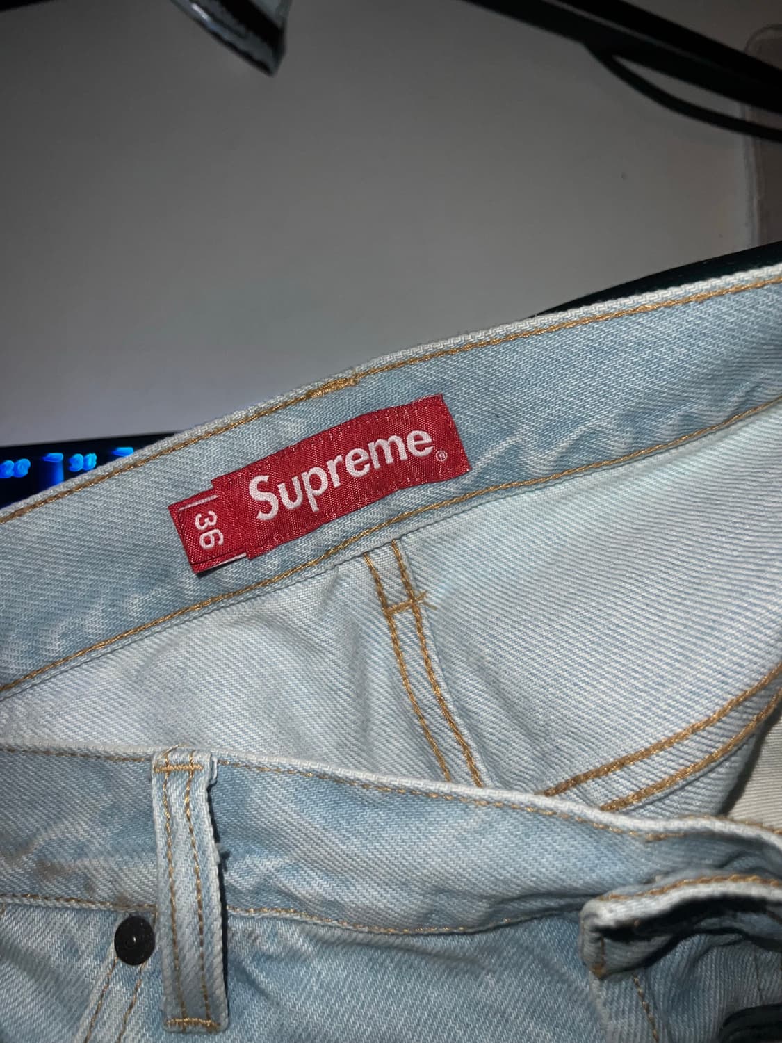 슈프림 레귤러 진 연청 36 사이즈 상품이미지2