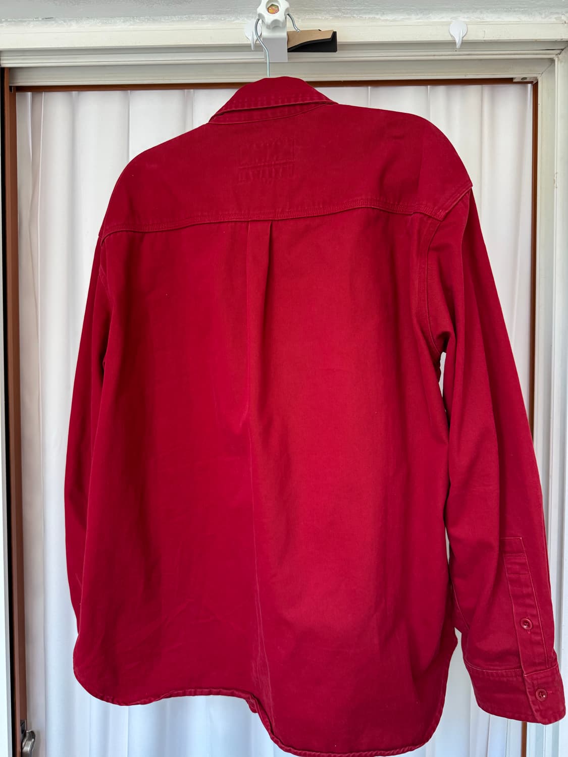 처칠롬퍼 /워시드 헤비 워크 셔츠 레드/ S 상품이미지8