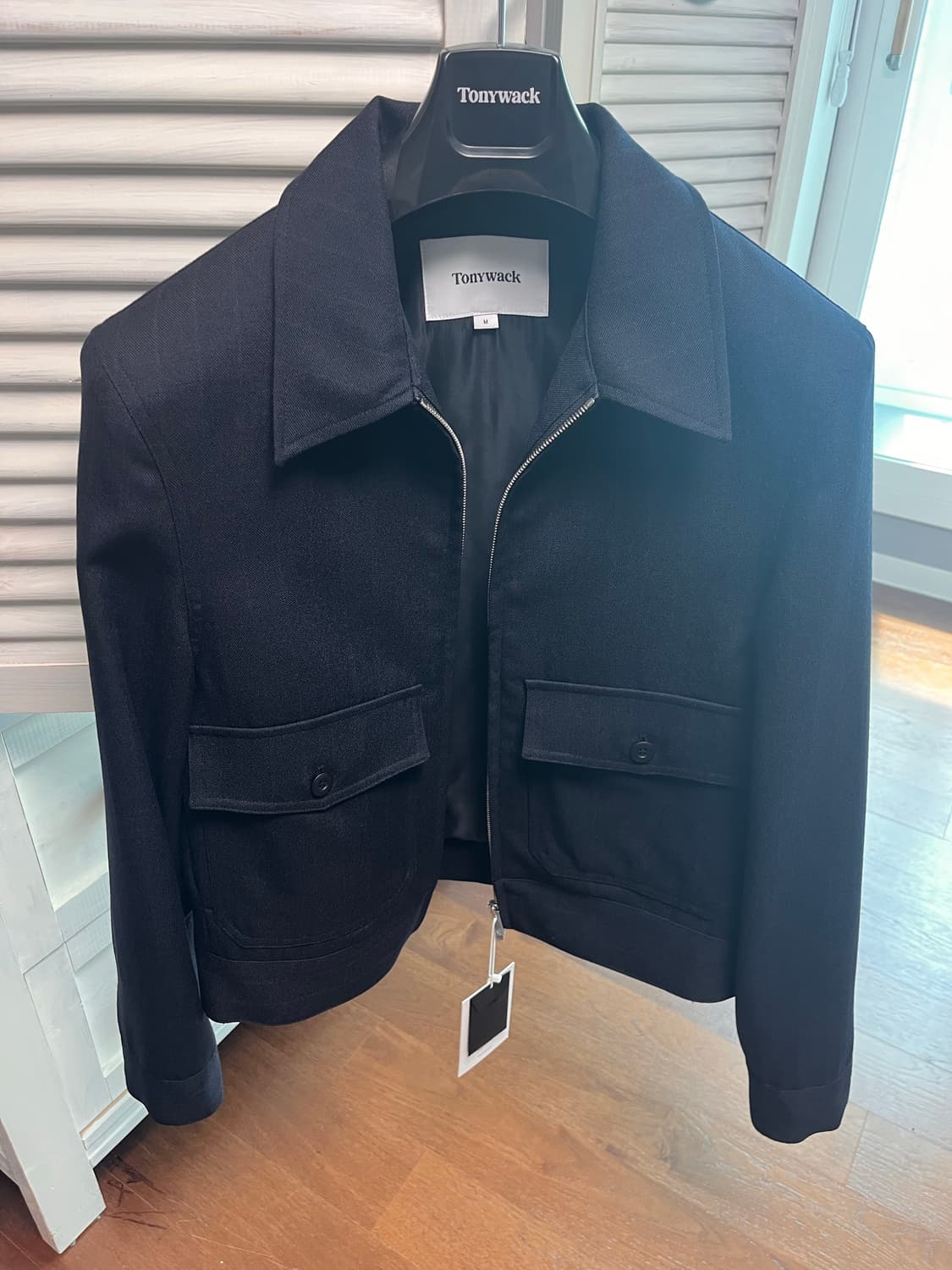 M 토니웩 버진 울 밀리터리 크롭 블루종 상품이미지2