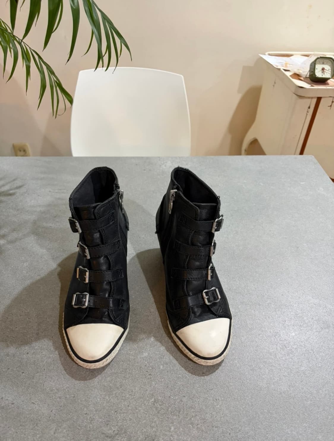 Ash 아쉬 레더 웨지 스니커즈 36 상품이미지4