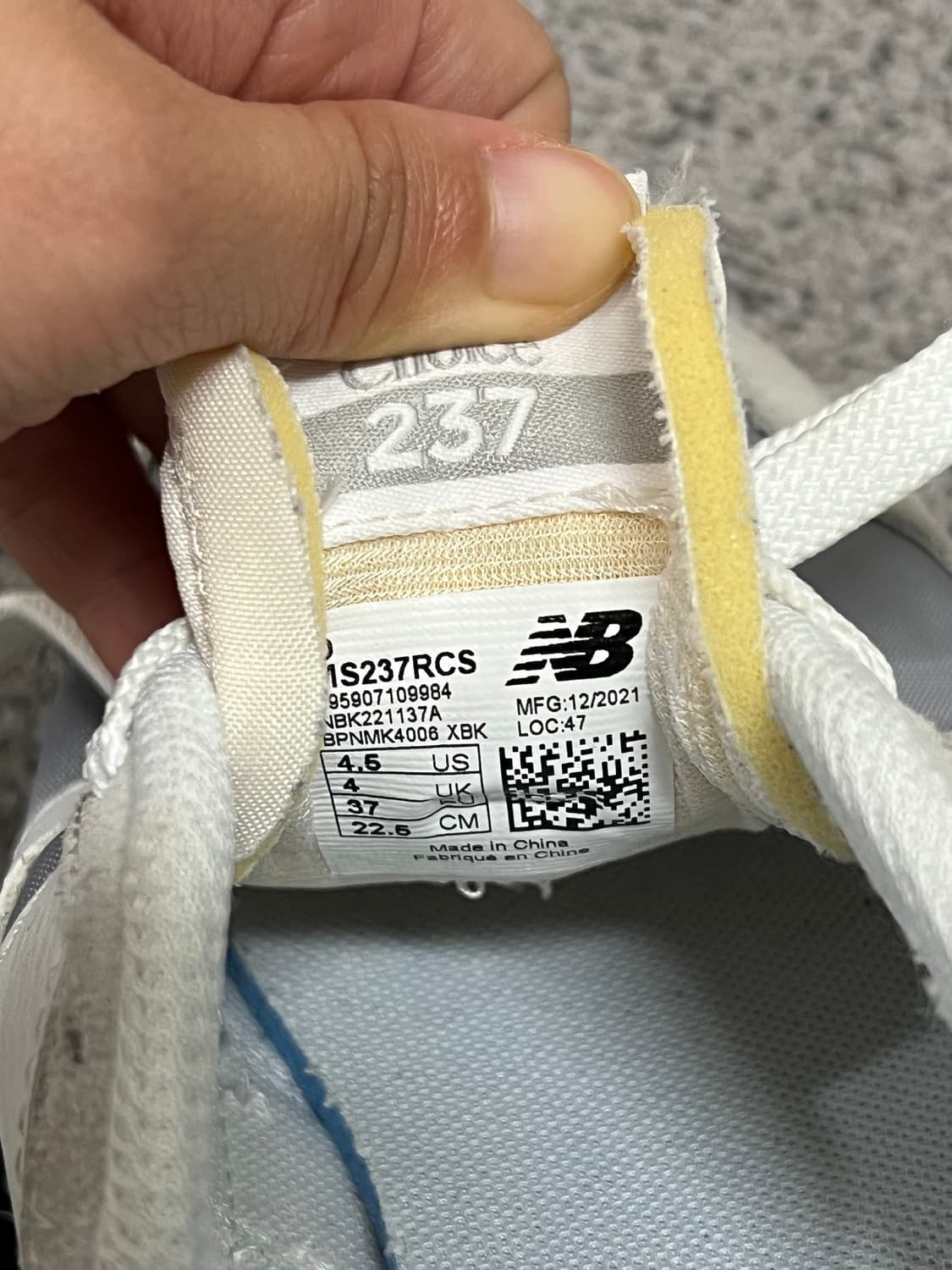 (225) 뉴발란스 237 그레이 상품이미지5