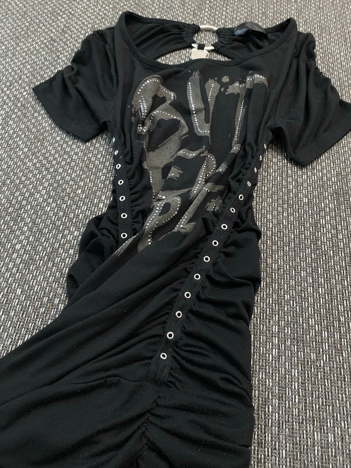 2000s Mood Eyelet shirring Tee 펑크 상품이미지3