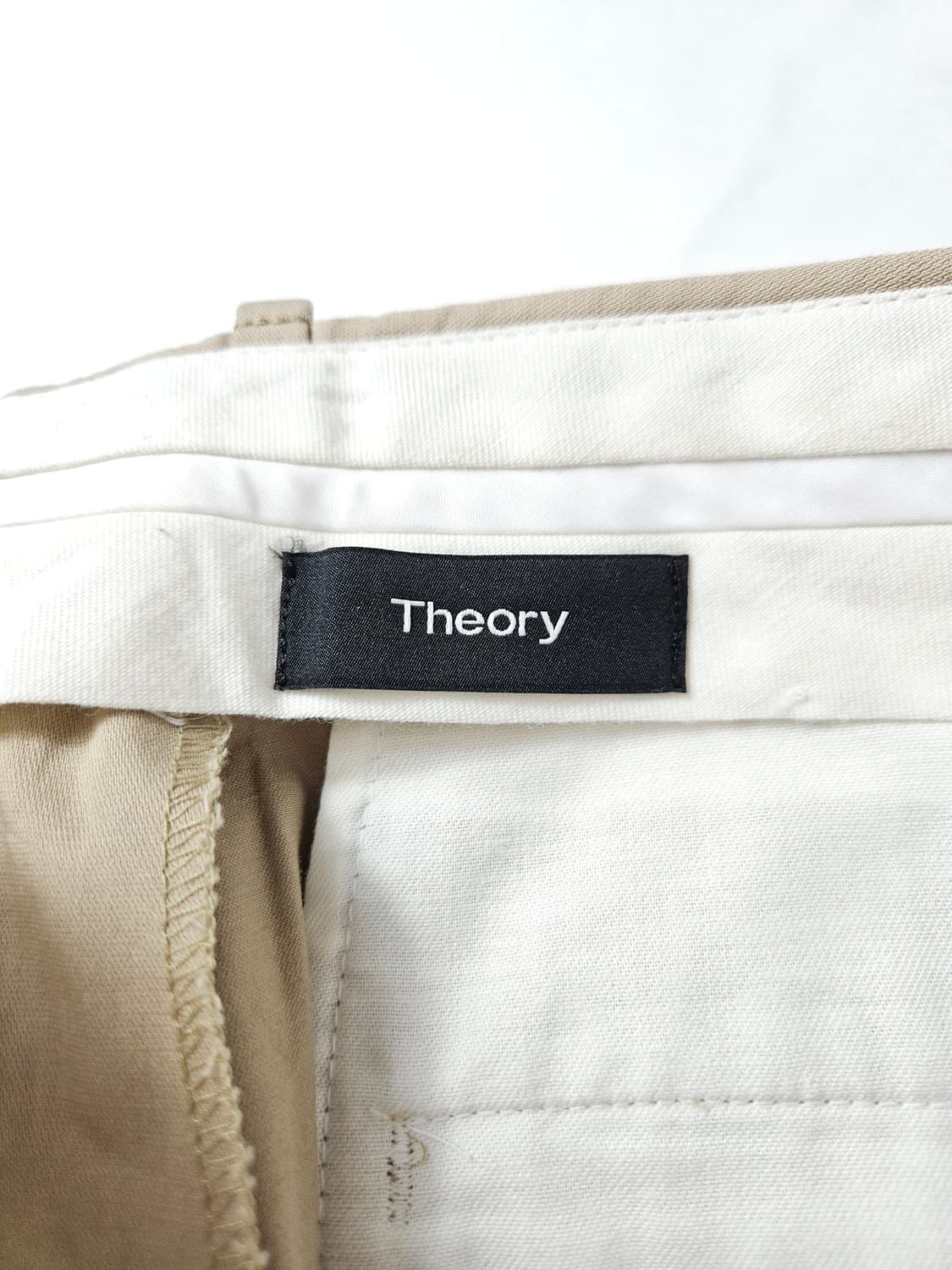 따어리 옴므 Theory 신형 베이지 슬랙스 팬츠 바지 코튼 34 정품 상품이미지3