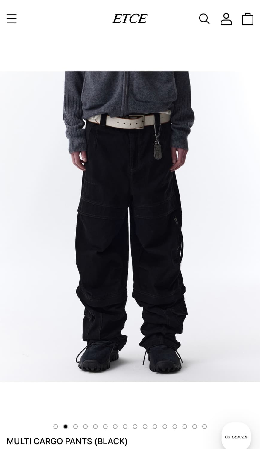 etce multi cargo pants (black) m사이즈 상품이미지2