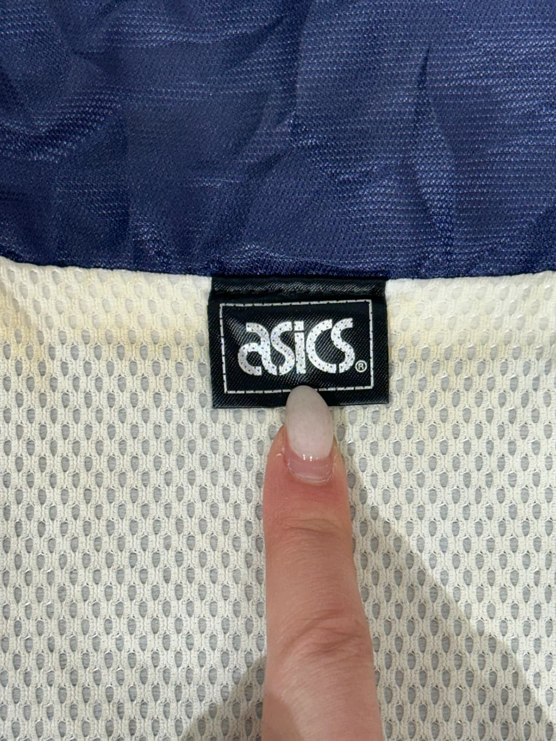 아식스 네이비 오버핏 바람막이 올드스쿨 트랙 자켓 M 상품이미지7