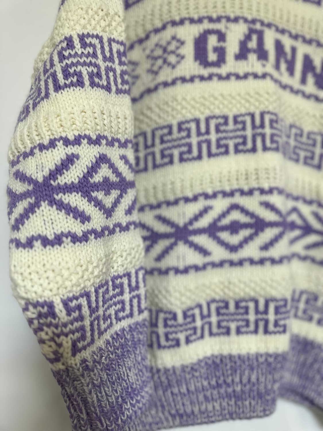 GANNI 가니퍼플 패턴 니트 스웨터 상품이미지4