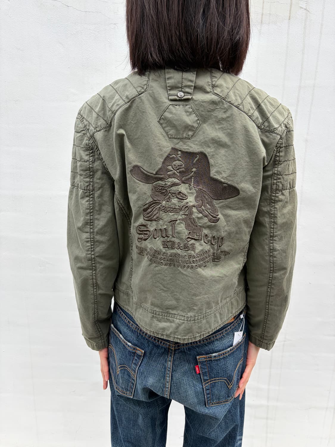 Vigour 카키 밀리터리 집업 자켓 상품이미지4