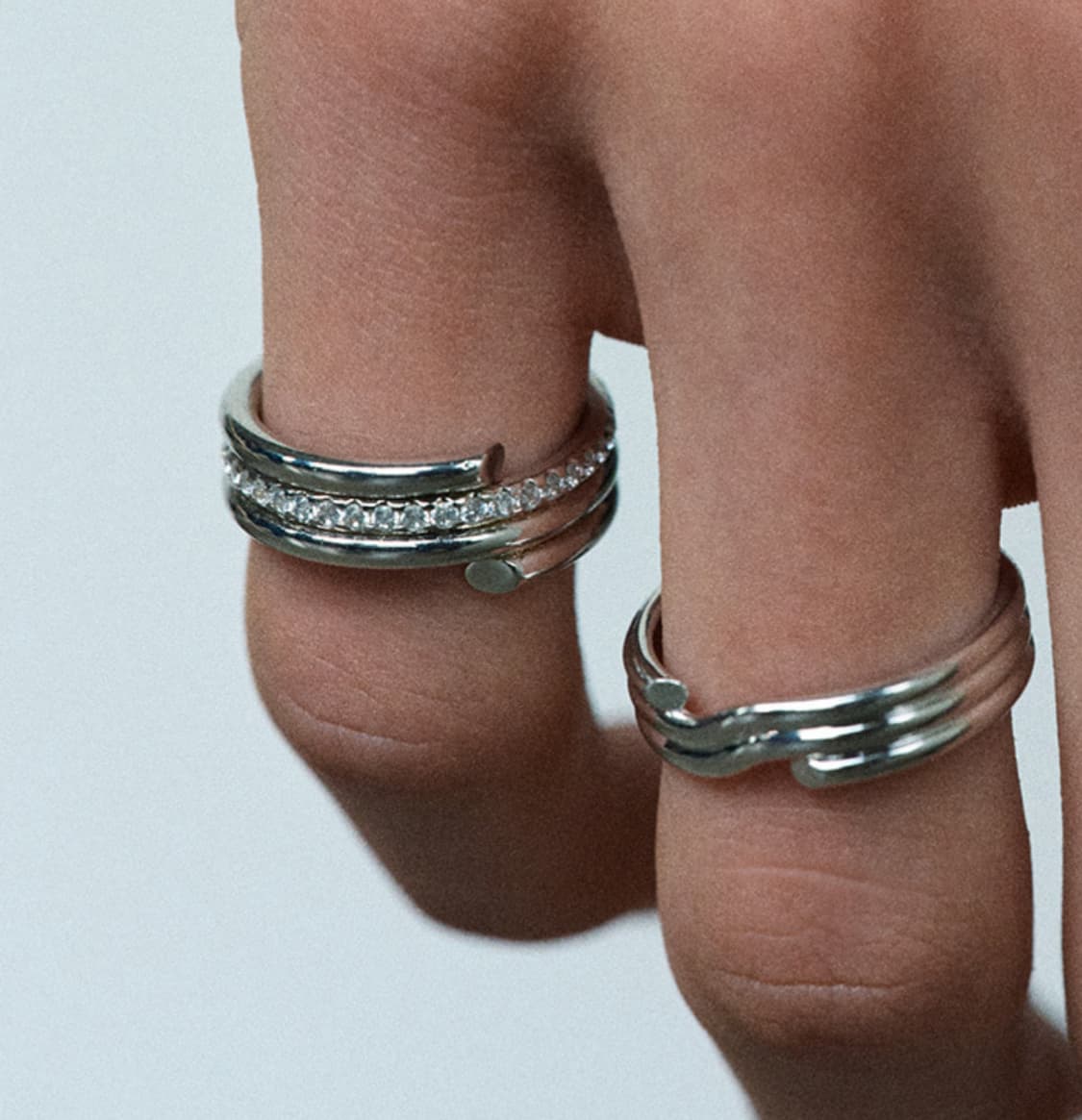 넘버링 코일 반지 실버 #8407 상품이미지2