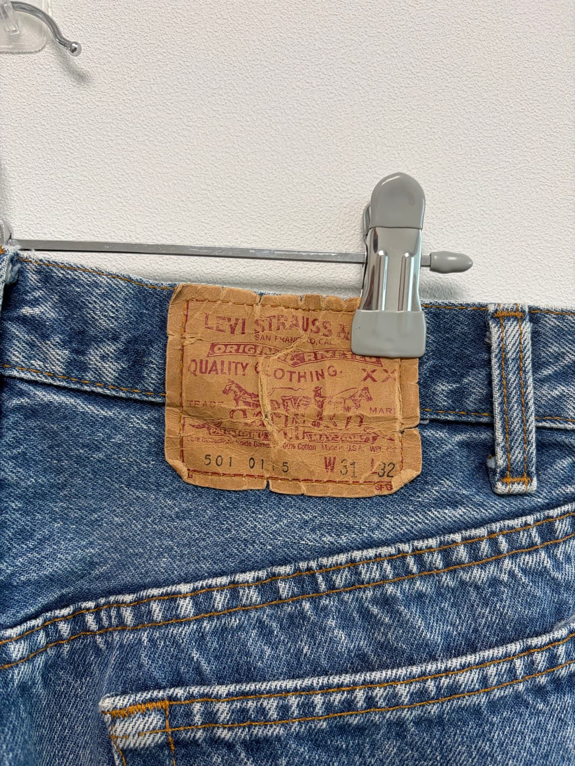 90s 리바이스 501 페인팅 데님 made in usa 상품이미지7