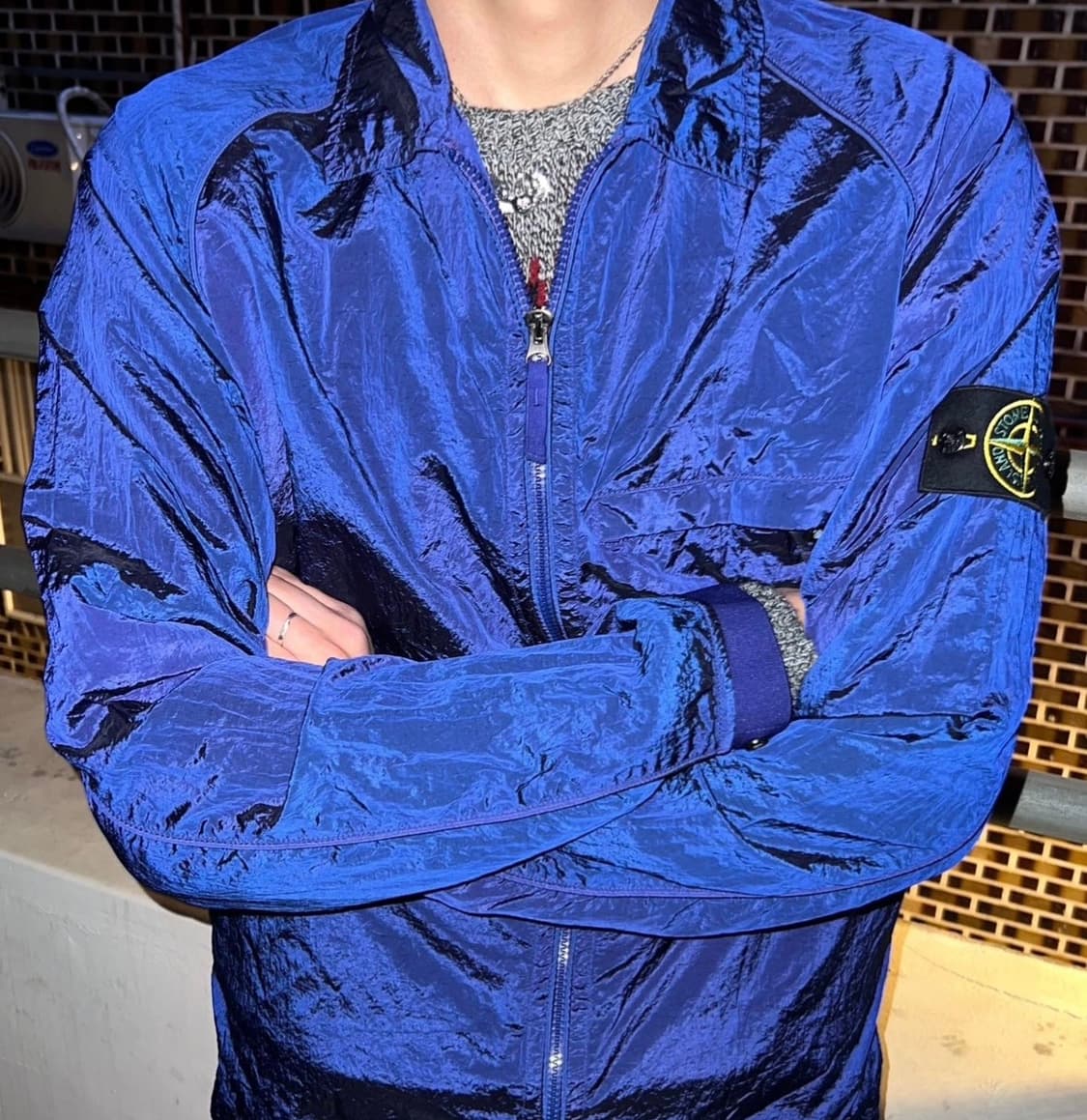 22SS 스톤아일랜드 패커블 나일론메탈 오버셔츠 L 상품이미지1