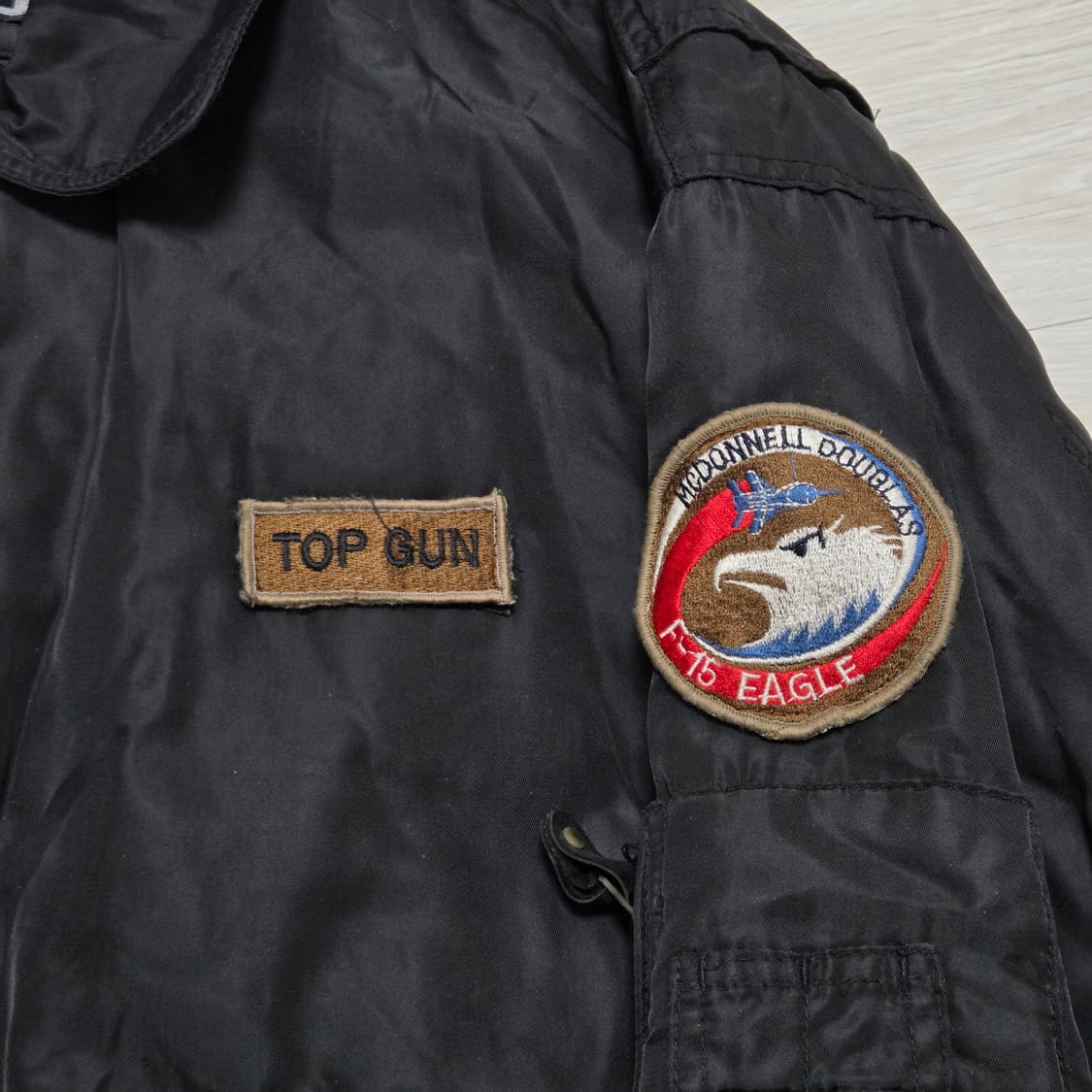 U.S.A 빈티지 탑건 CWU-45/P 스타일 f-15 항공 점퍼 상품이미지4