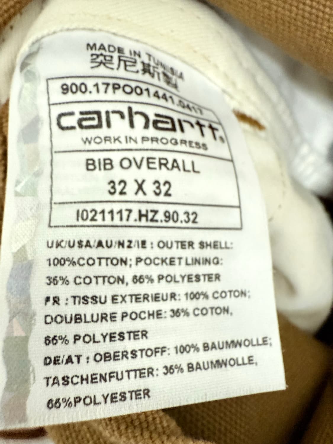 칼하트 브라운 오버롤 상품이미지4
