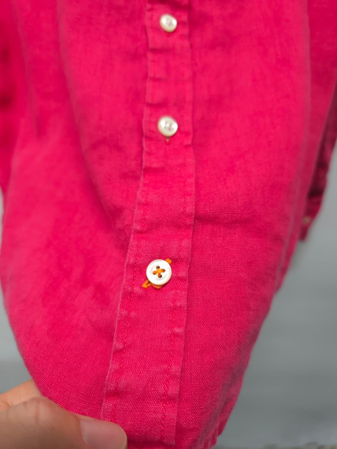 타미힐피거 프리미엄 린넨 셔츠 핫핑크 (~66반) 상품이미지6