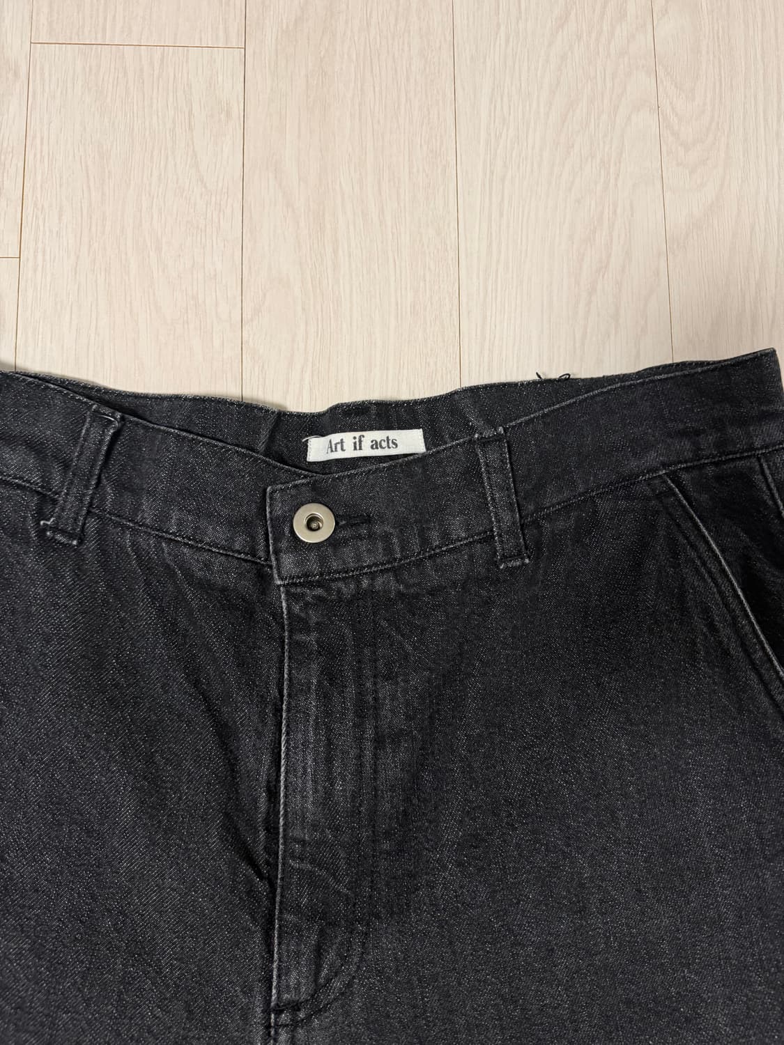 아트이프액츠 흑청 와이드 데님 팬츠 L 32 상품이미지2