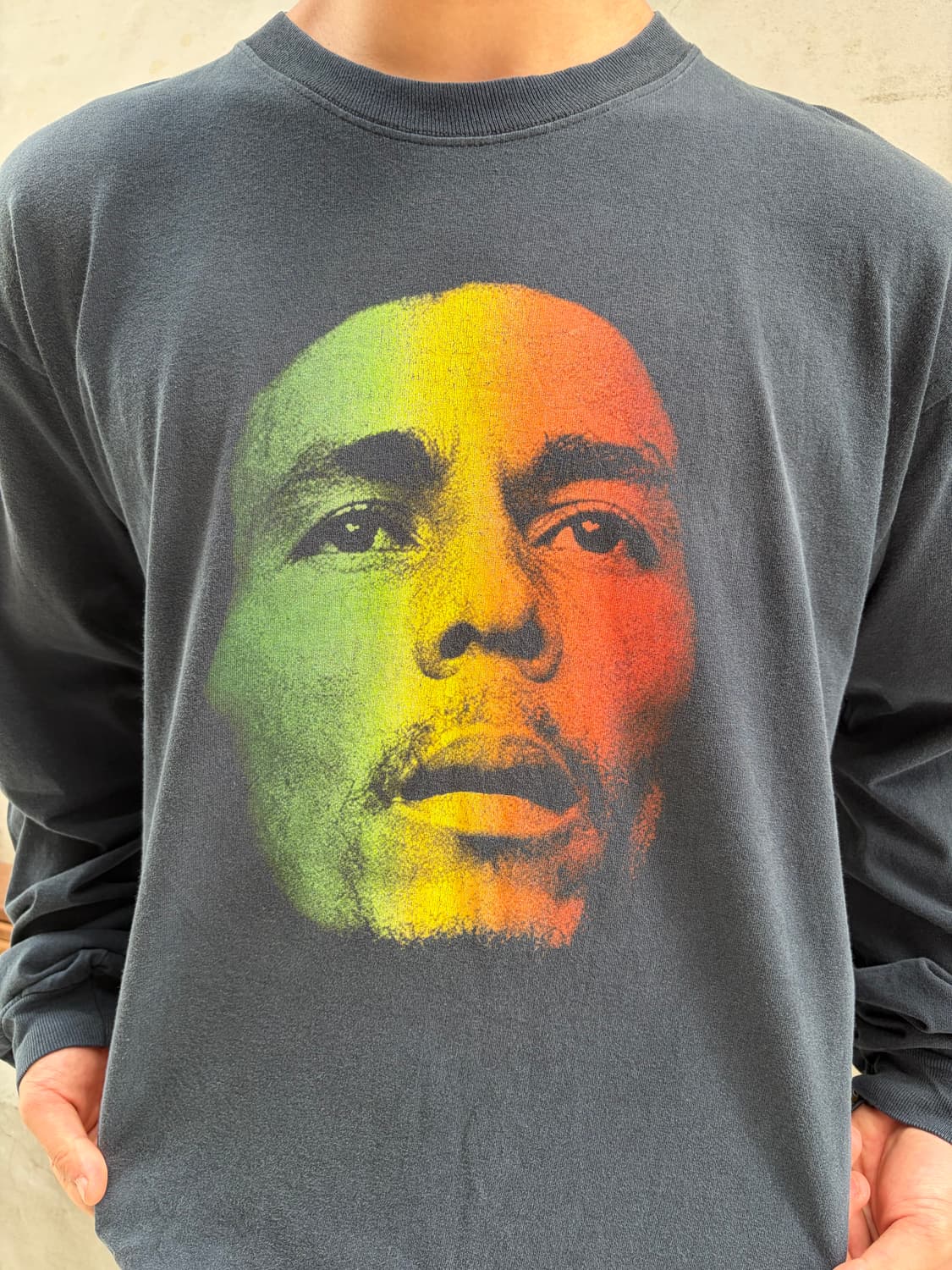 00‘s Bob Marley face print long sleeve 상품이미지5