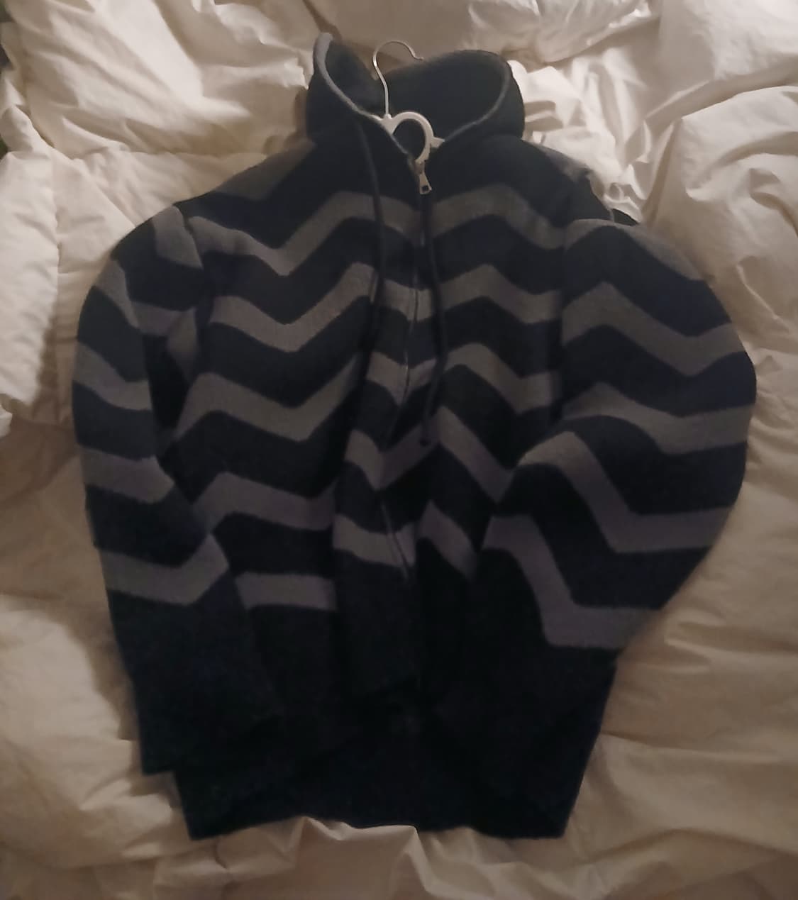 지그재그 패턴 후드 집업((백화점에서 삼 상품이미지1