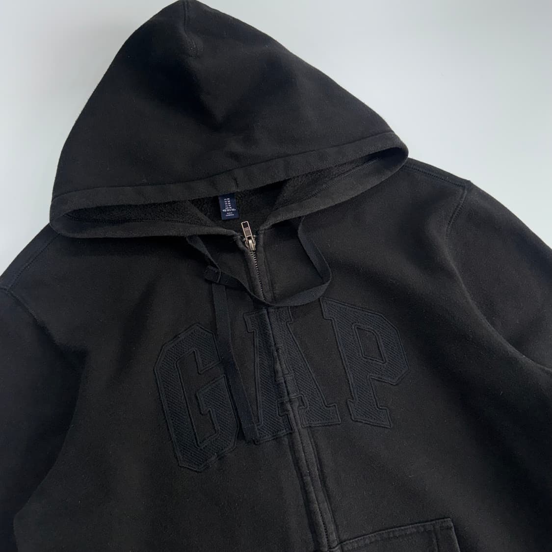 Gap 갭 다크네이비 로고 블랙 후드집업 상품이미지4
