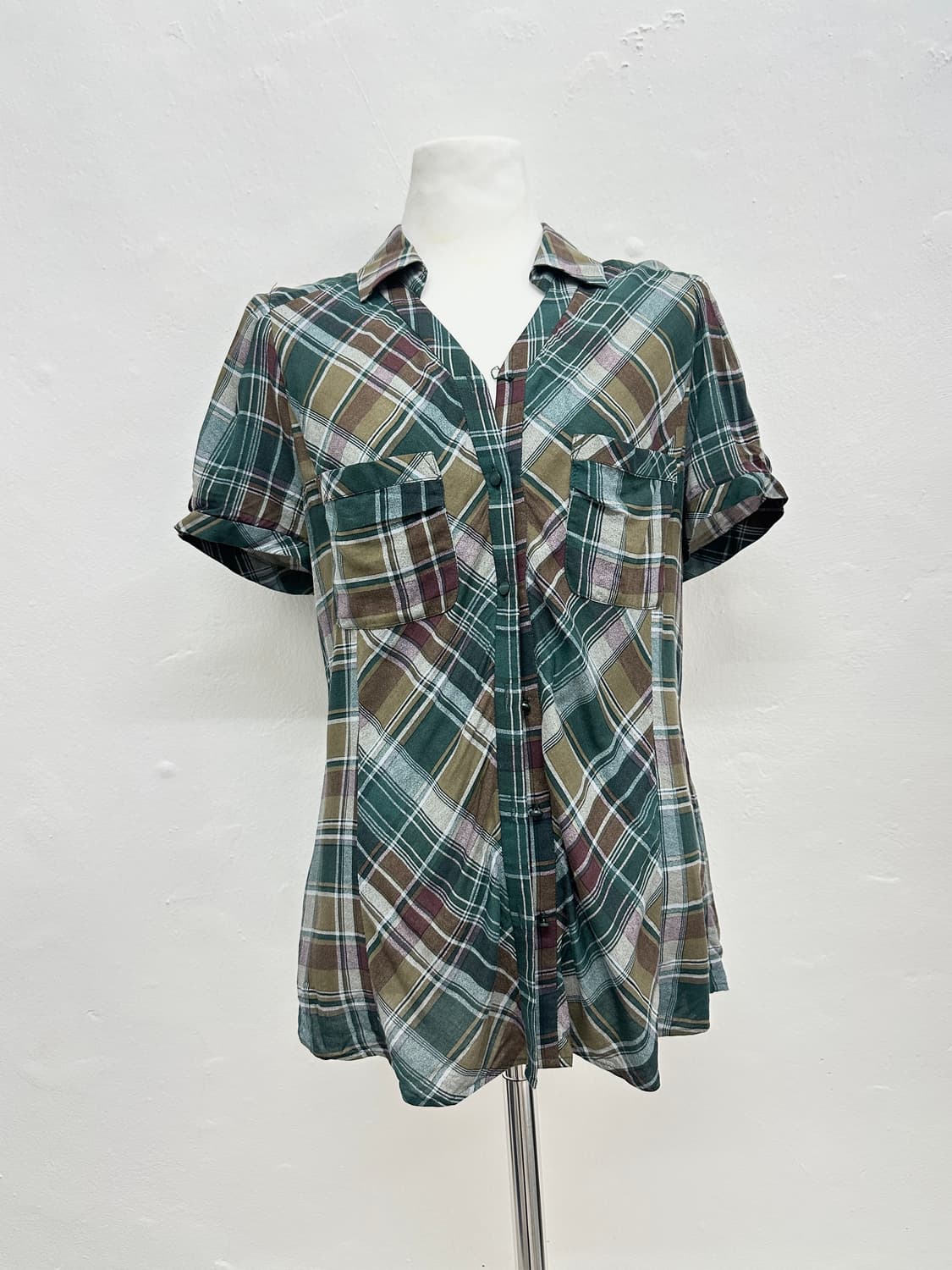 Vintage check half shirts 상품이미지2