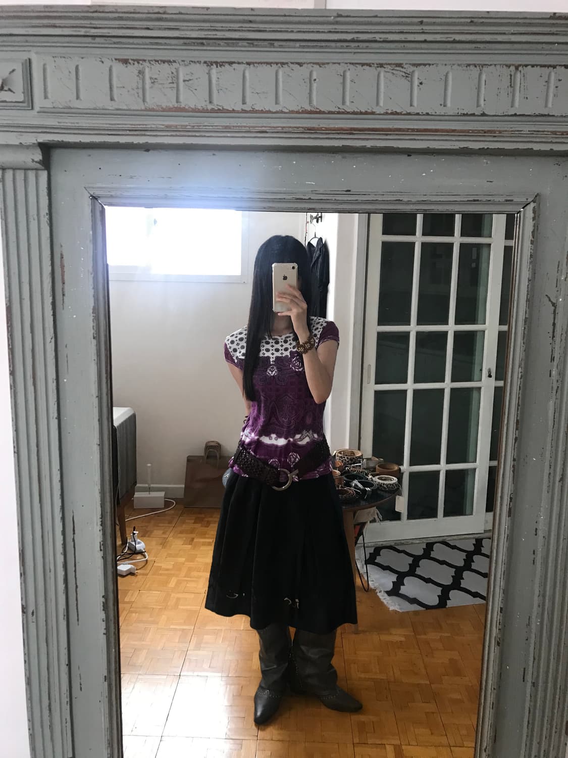 vintage pattern top 상품이미지5