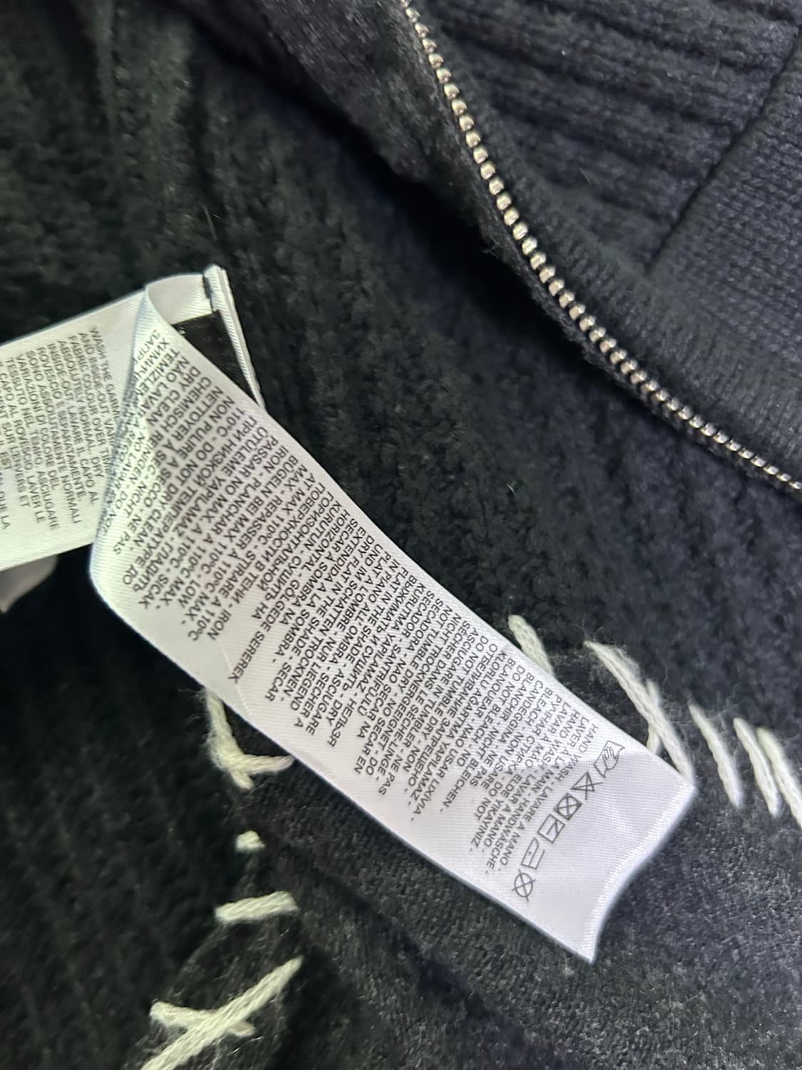 Diesel 블랙 후드 집업 상품이미지3