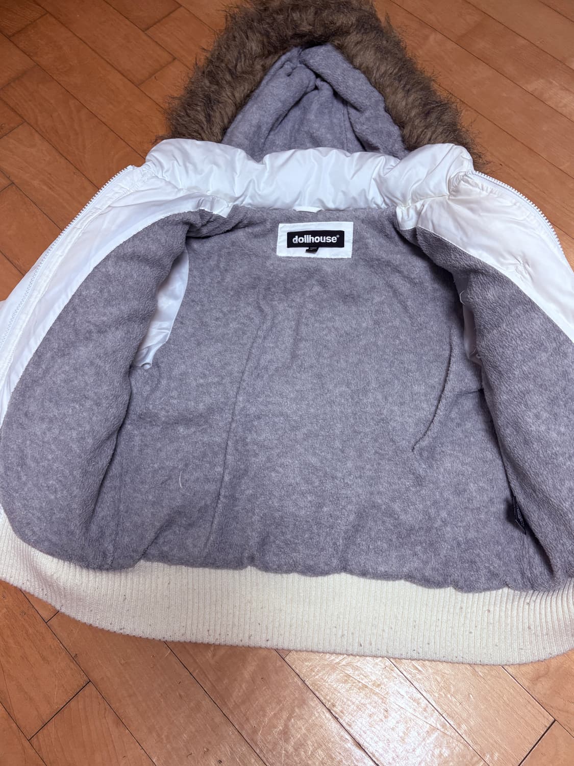 미국 빈티지 y2k 퍼 후드 패딩 m 상품이미지2