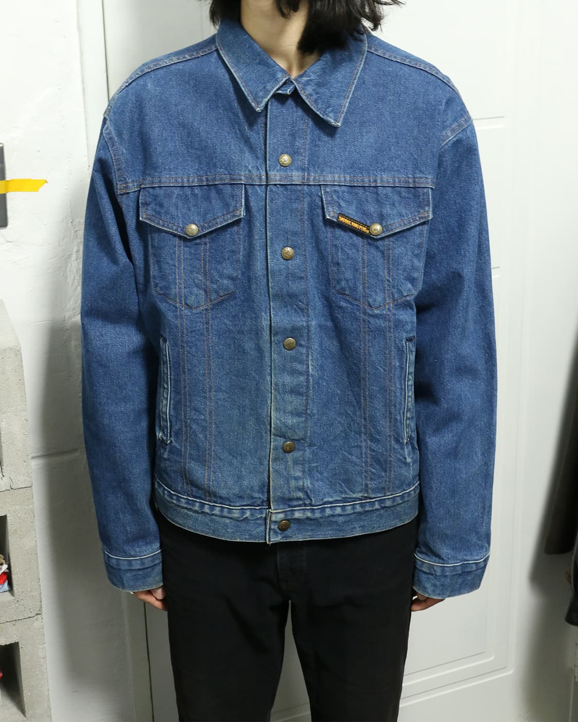 90s USA 데님 트러커 자켓 상품이미지3