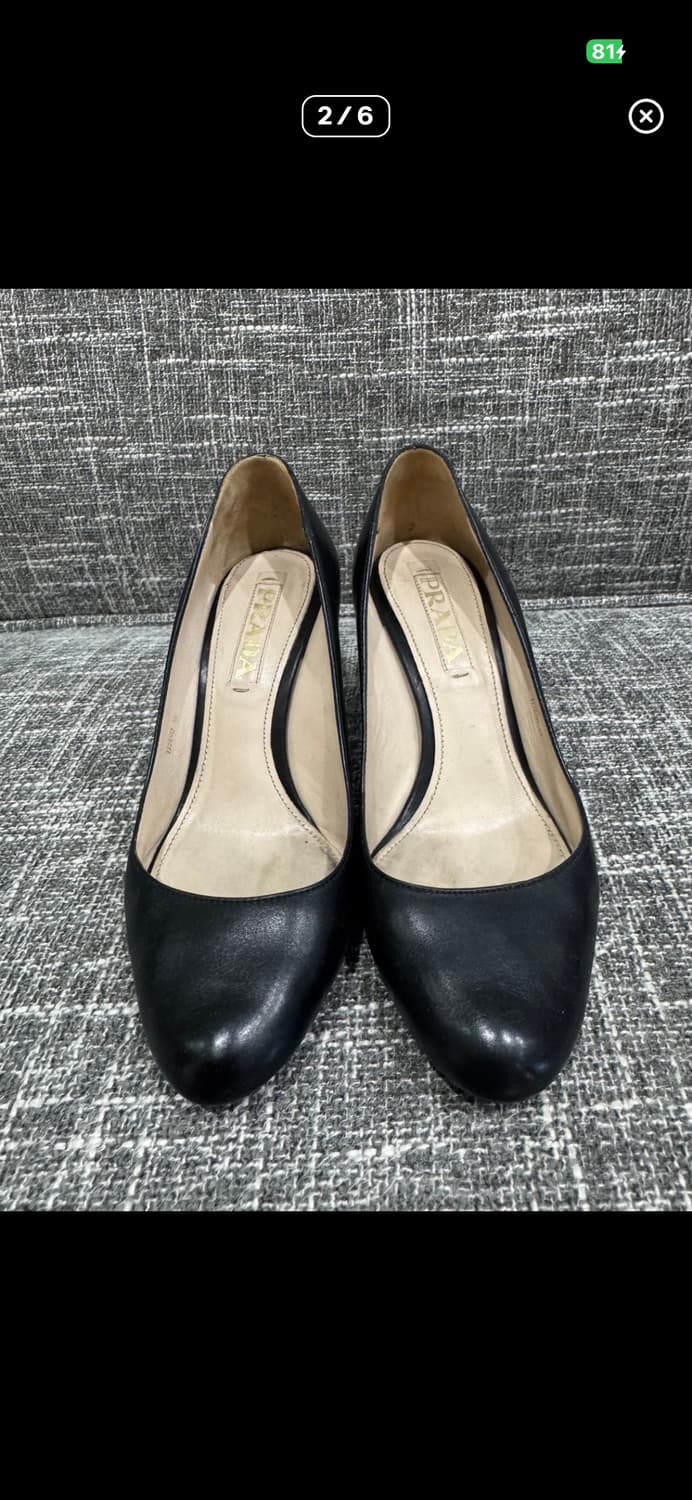 프라다 블랙 가죽 펌프스힐 36사이즈 상품이미지2